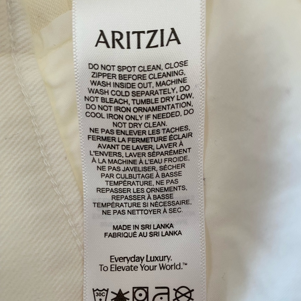 Aritzia TNA Troop Cargo Maxi Skirt White Exclusive TNA embroidery Size 12 - Picture 14 of 15
